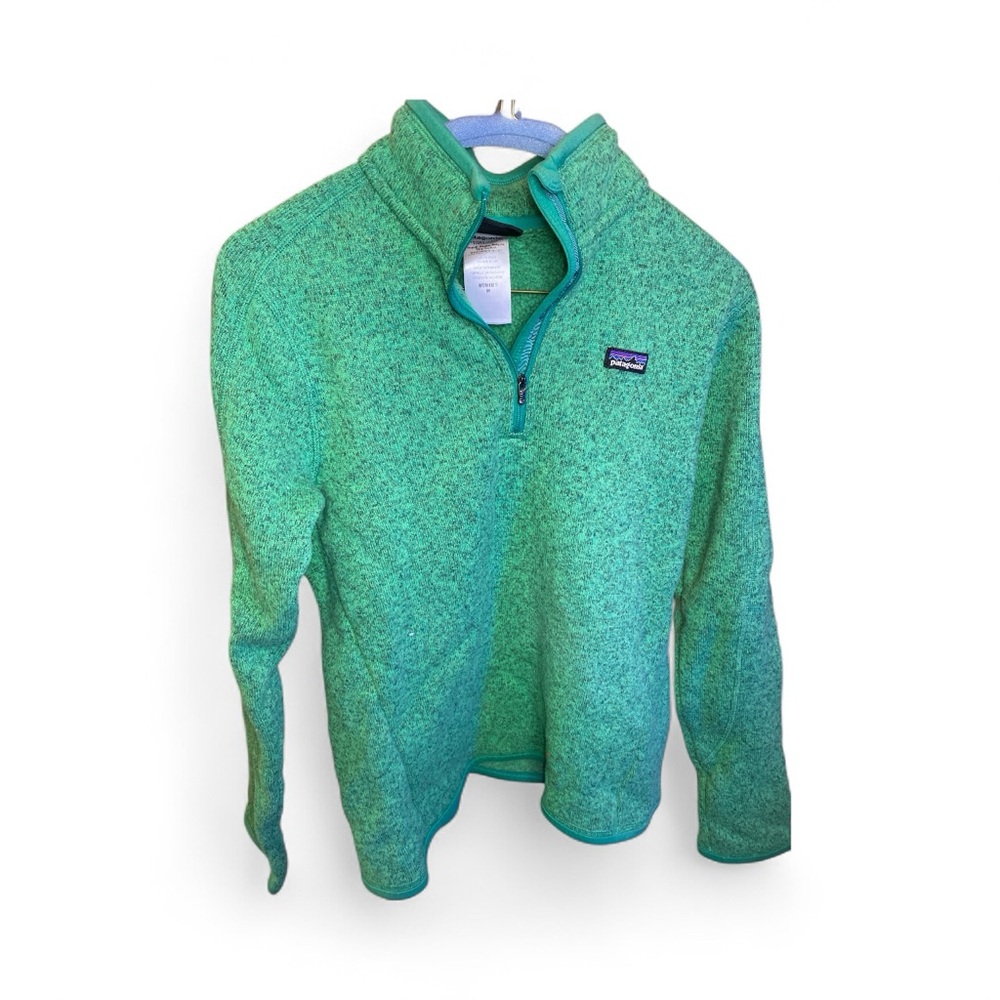 Patagonia Women’s Better Sweater® 1/4-Zip Pullover – Size M – Aqua Green - Picture 2 of 8